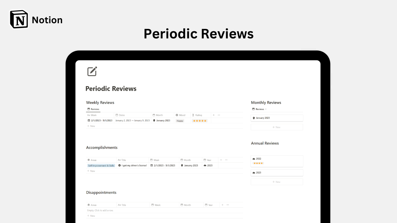 Notion Periodic Reviews media 1