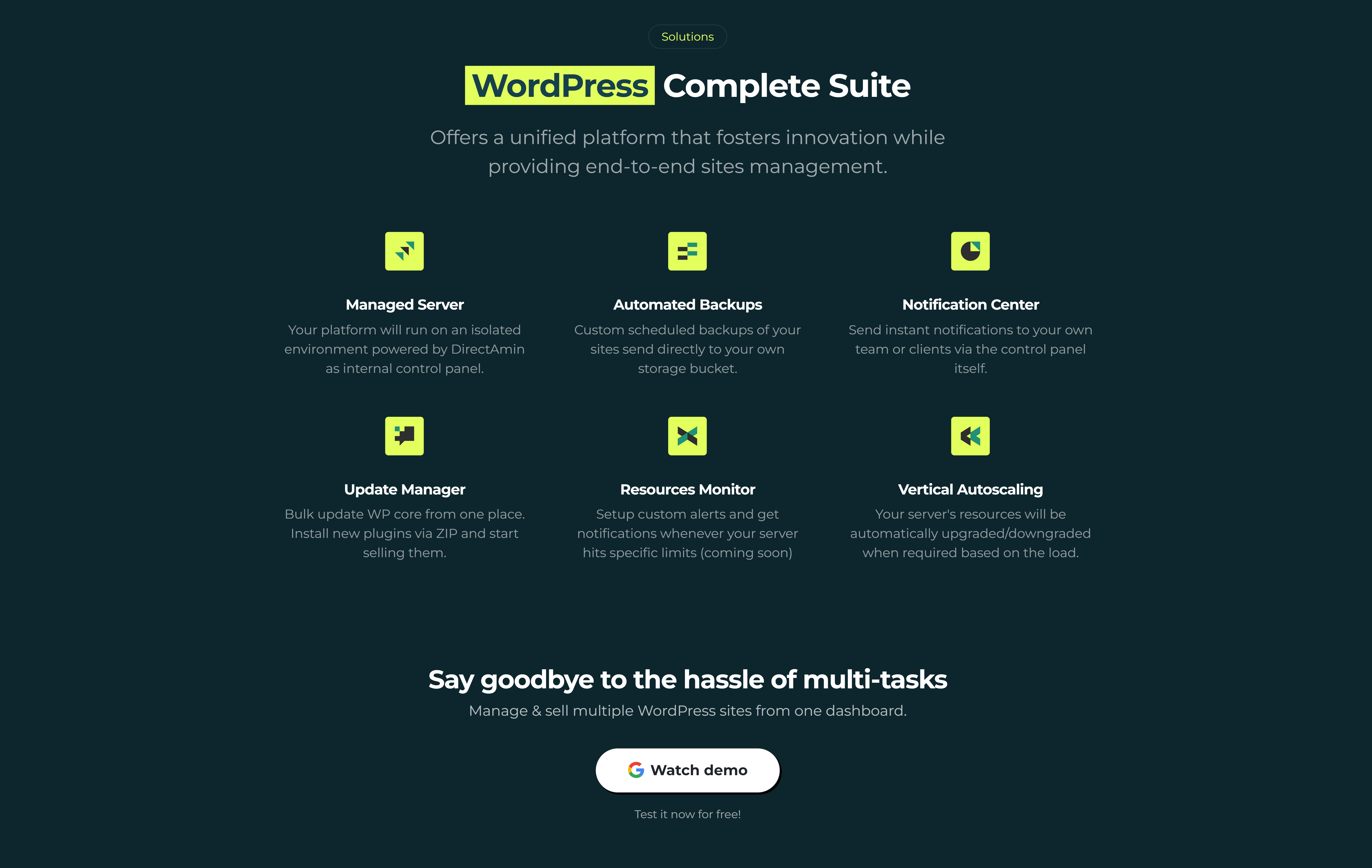 AreaWP - WordPress için WAAS Platformu - Müşterileri yönetin ve WP şablonları ve alan adlarını satmaya başlayın. medya 3