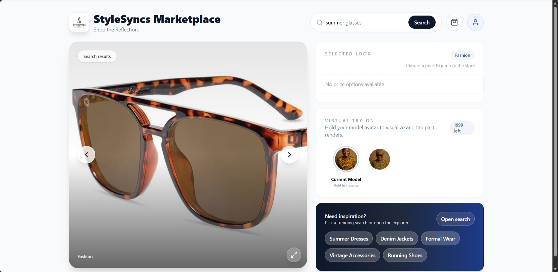 StyleSyncs Marketplace - Screenshot 2 showing product features and functionality