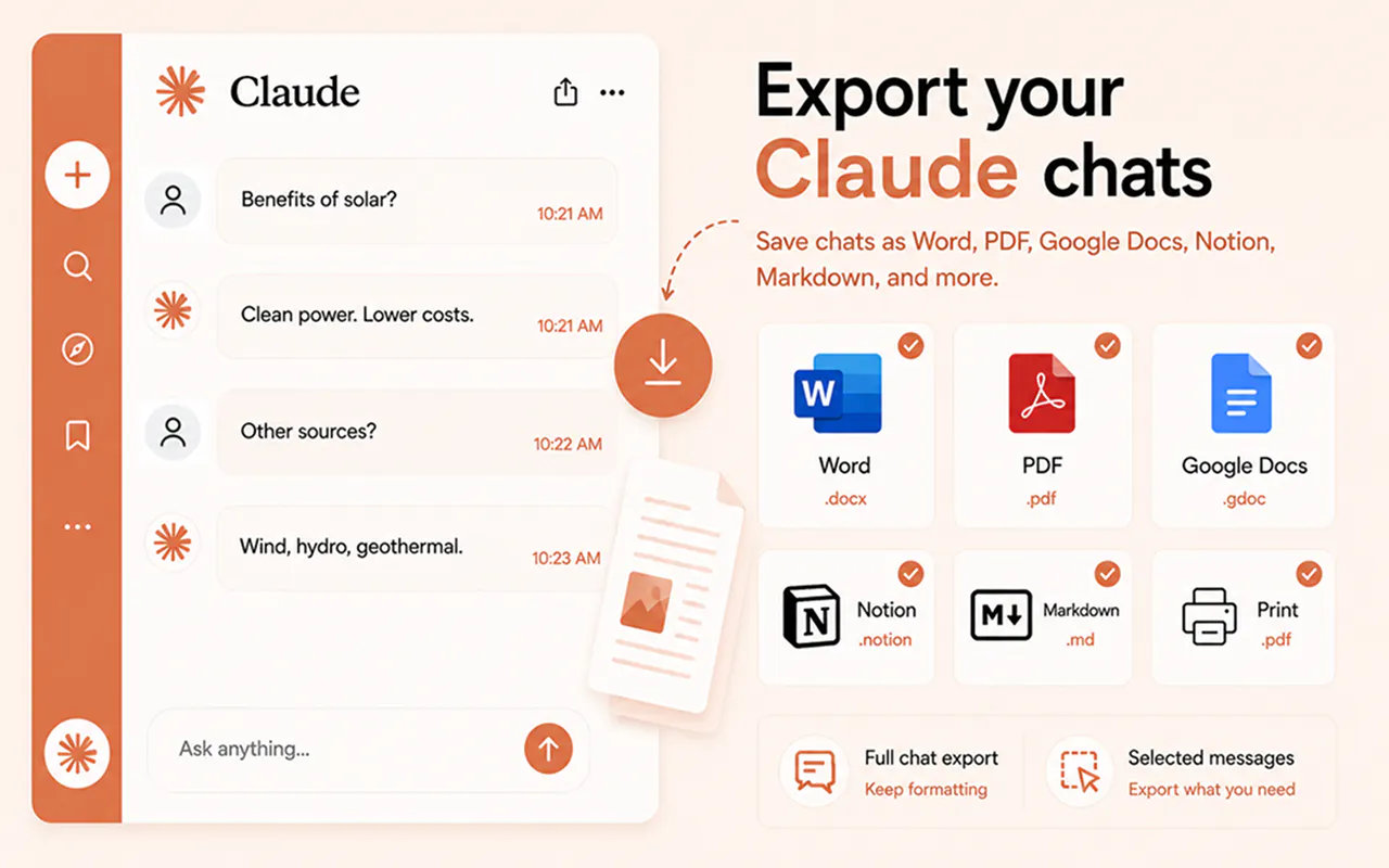 Chat Exporter for Claude gallery image