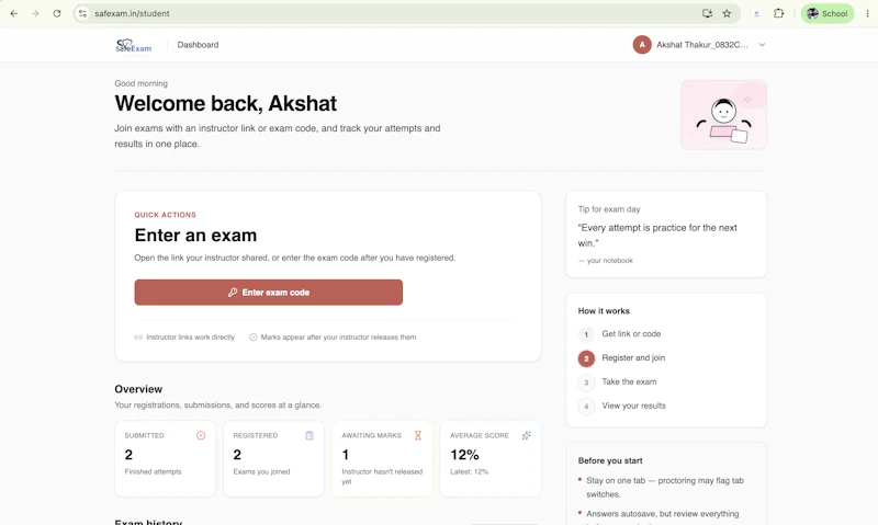 SafeExam screenshot 6