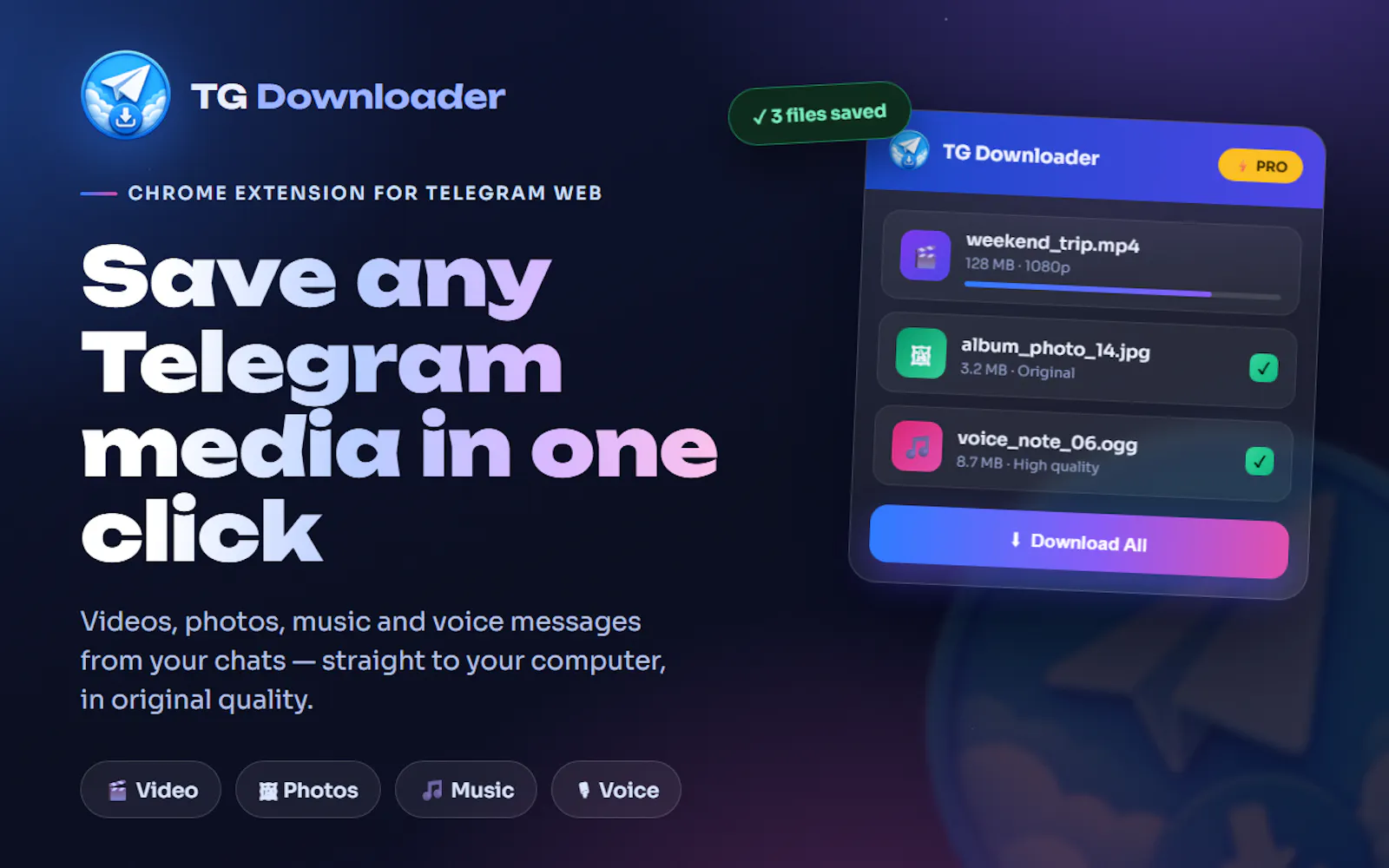 TG Downloader screenshot 1