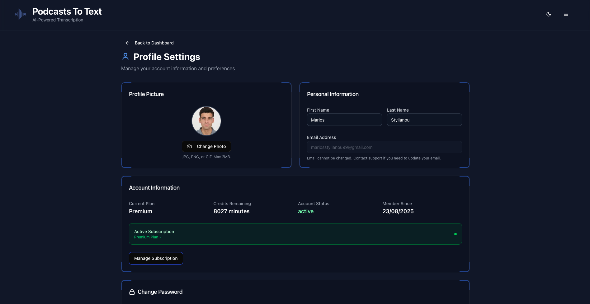 PodcastsToText gallery image