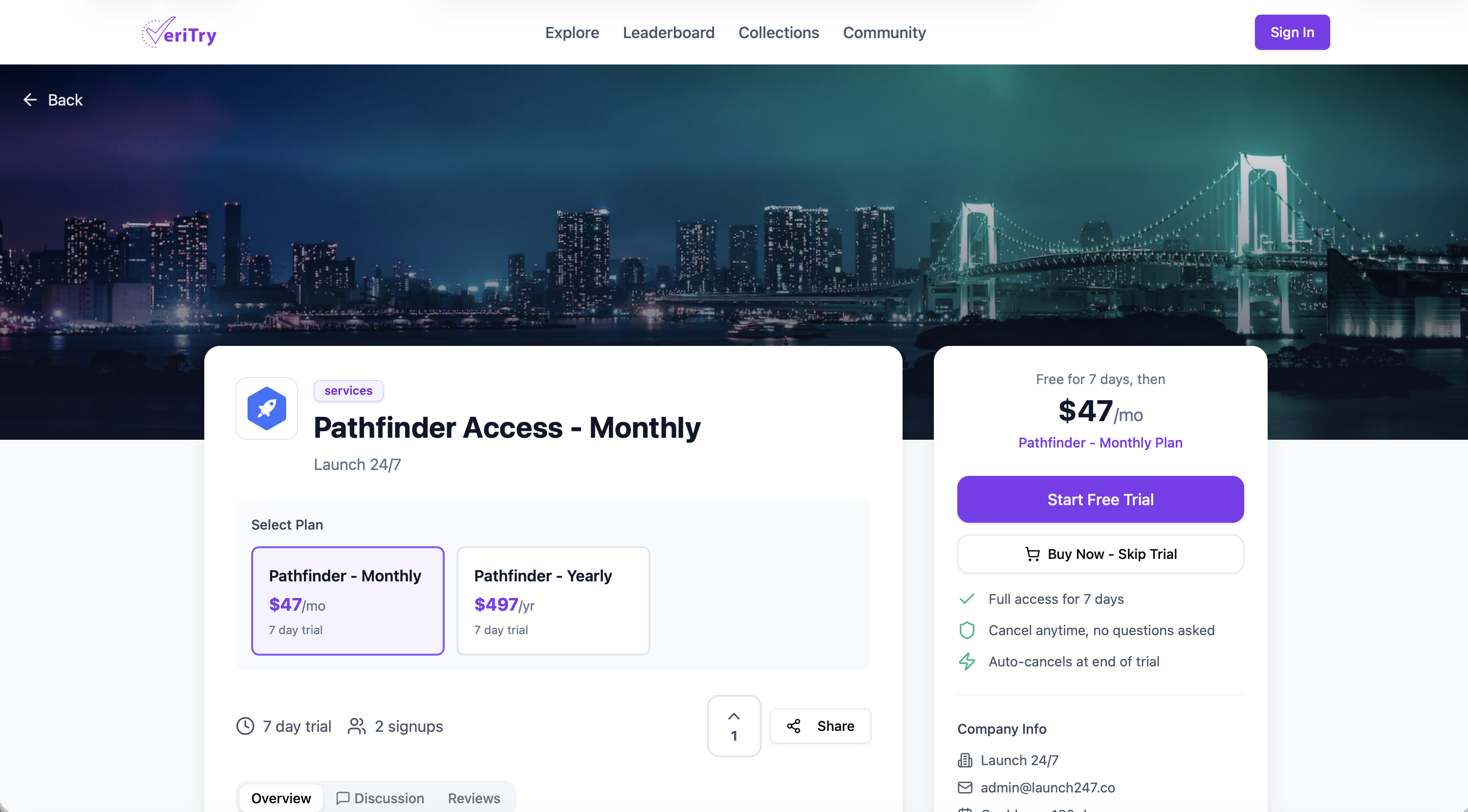 VeriTry - Screenshot 4 showing product features and functionality