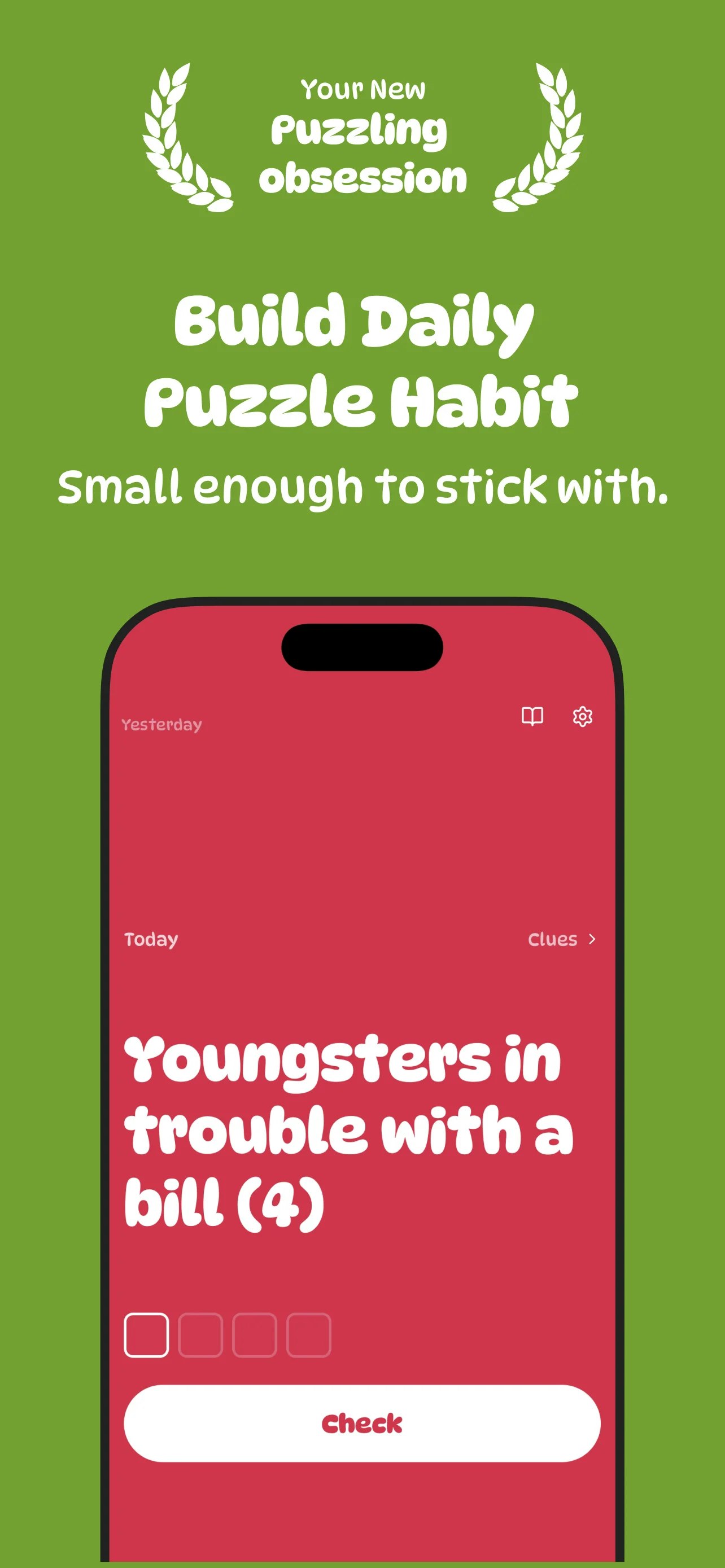 minute cryptic • wordplay - Screenshot 2 showing product features and functionality
