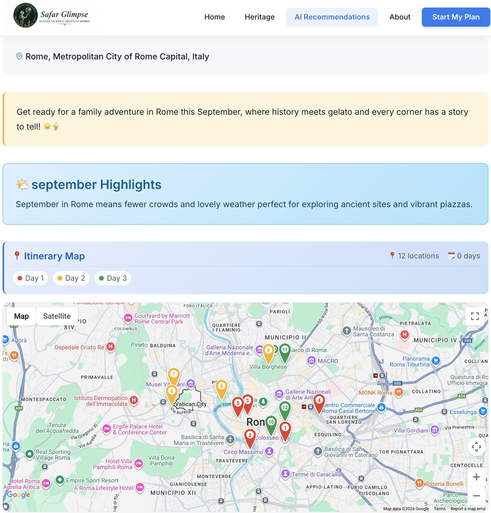 SafarGlimpse: AI That Plans Real Trips gallery image