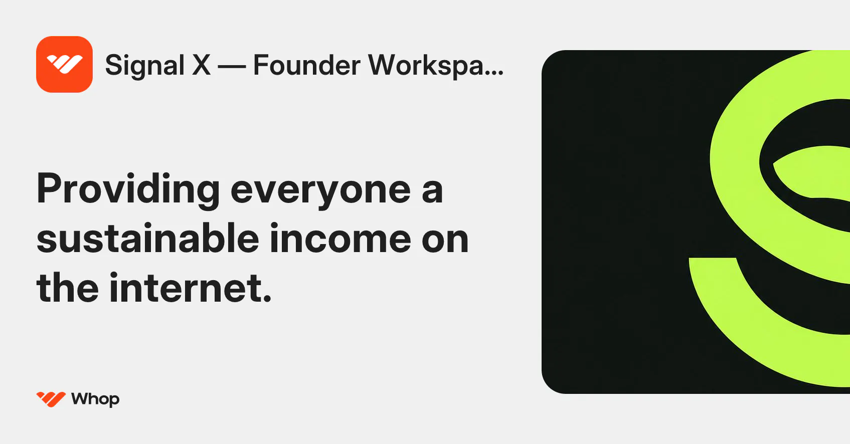 Signal X — Founder Workspace- APP gallery image