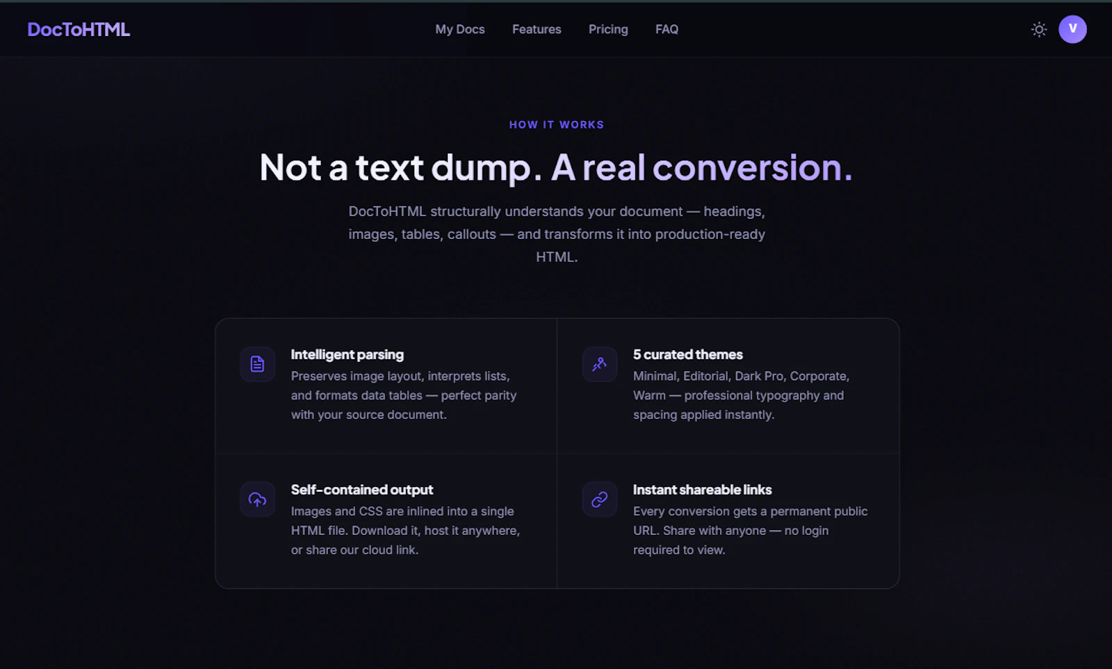 DocToHTML screenshot 3