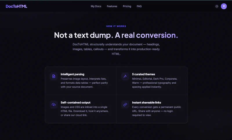 DocToHTML screenshot 3