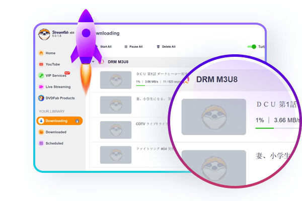 Streamfab DRM M3U8 Tải xuống media 3