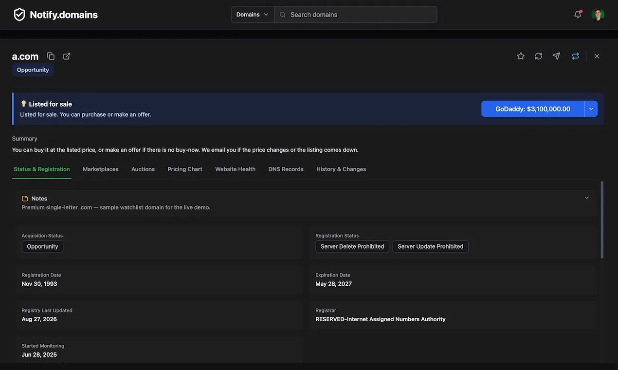 Notify.domains gallery image