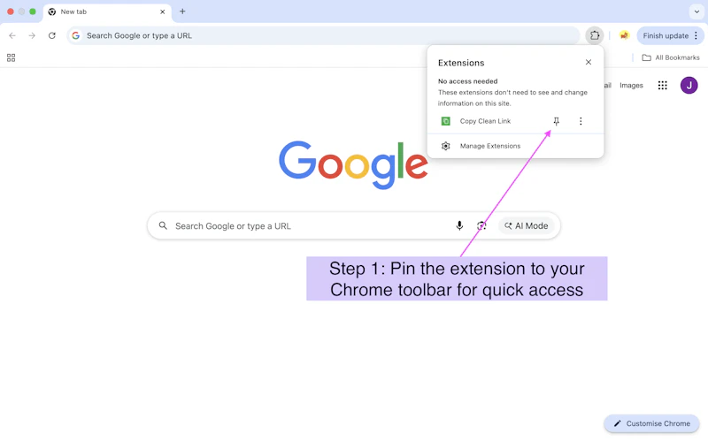 Copy Clean Link screenshot 2