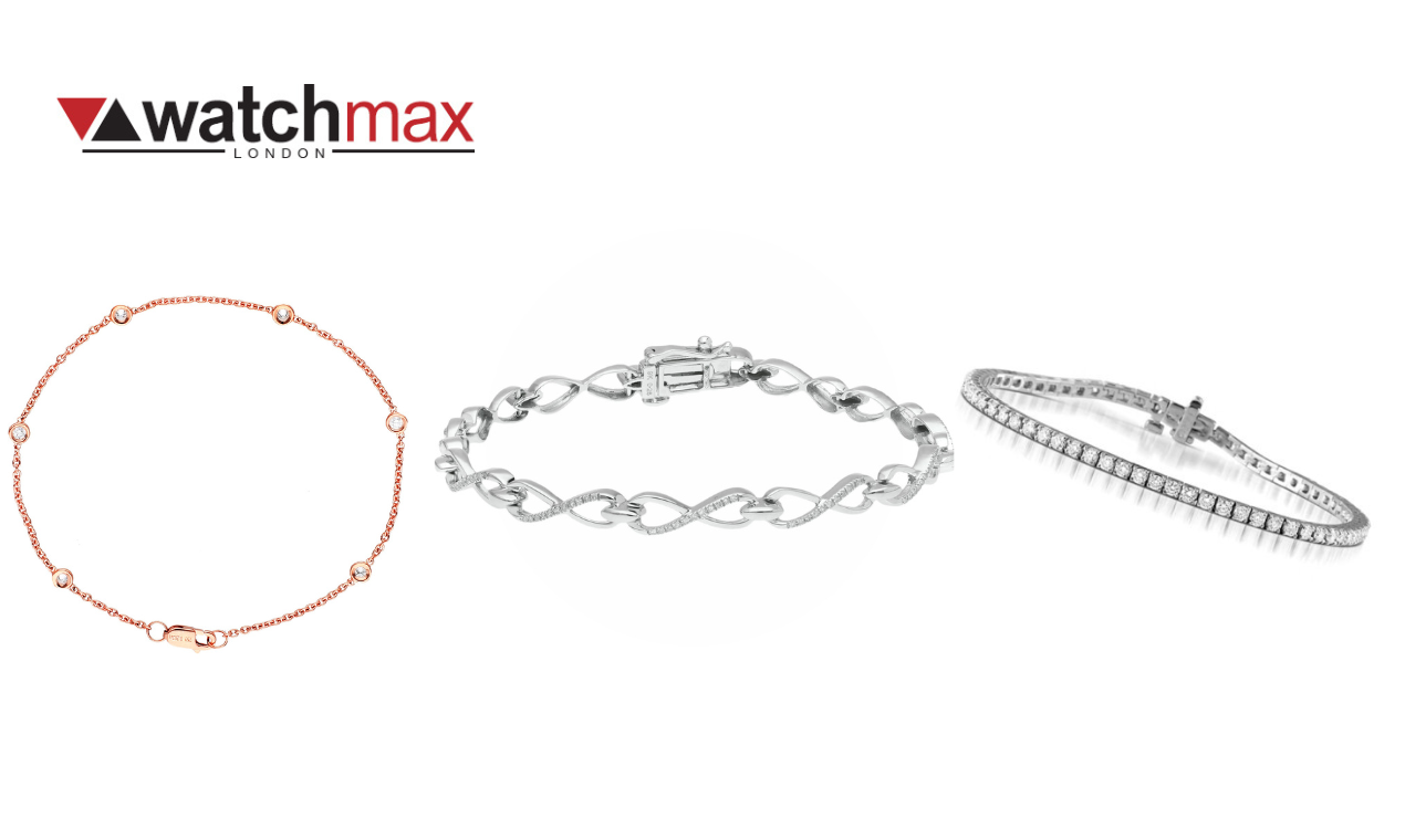 Mídia 1 de Pulseiras de diamante sofisticadas - Designs de pulseira de diamante sofisticados para mulheres