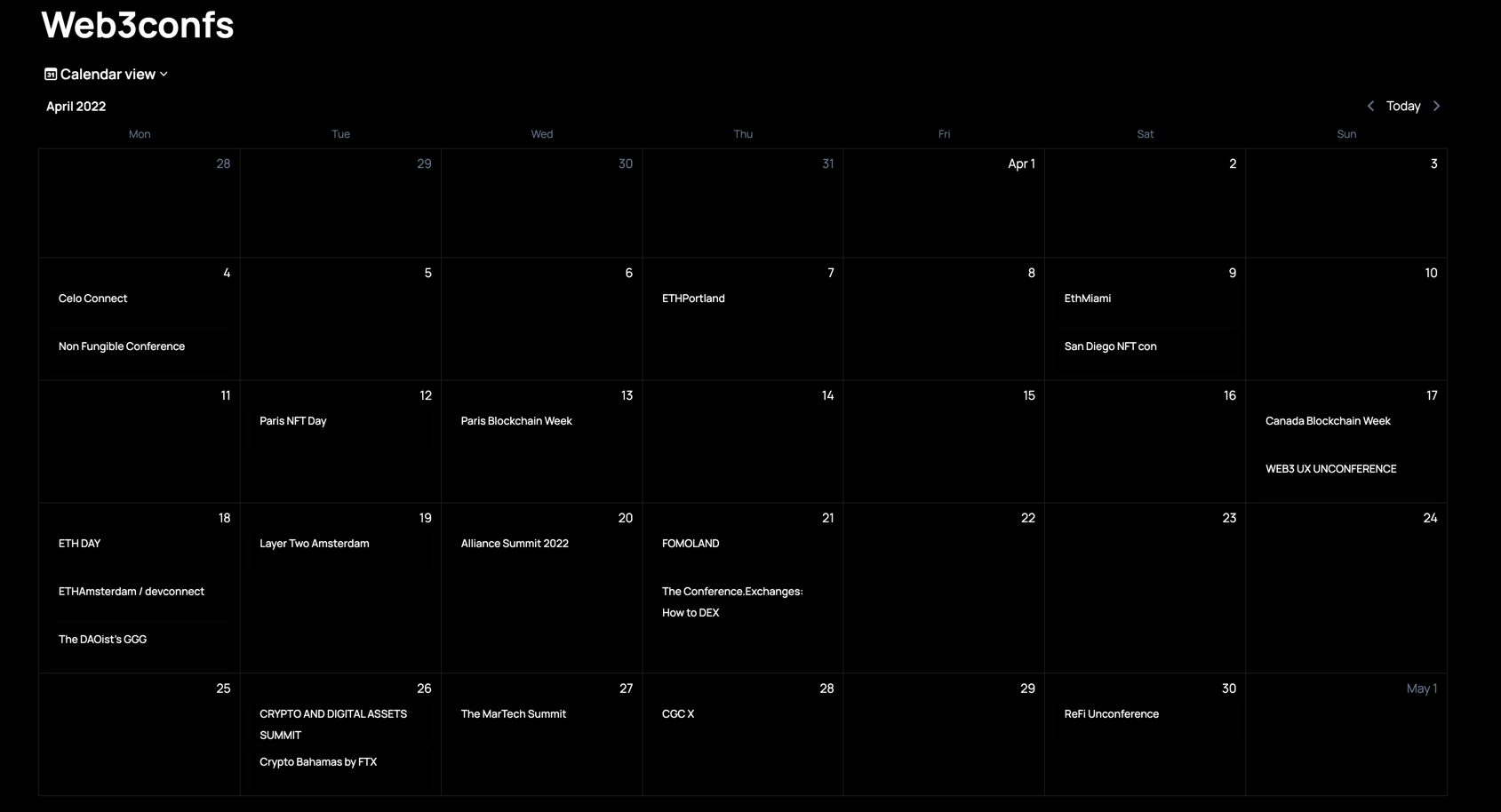 Web3 events catalog gallery image