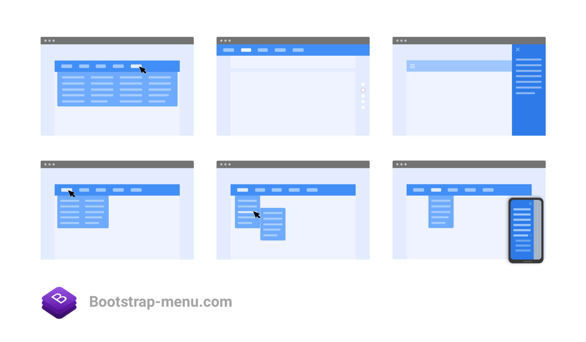 Bootstrap navbar menu examples gallery image
