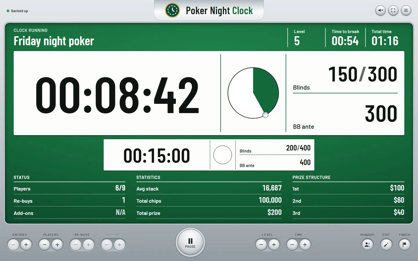 Poker Night Clock gallery image