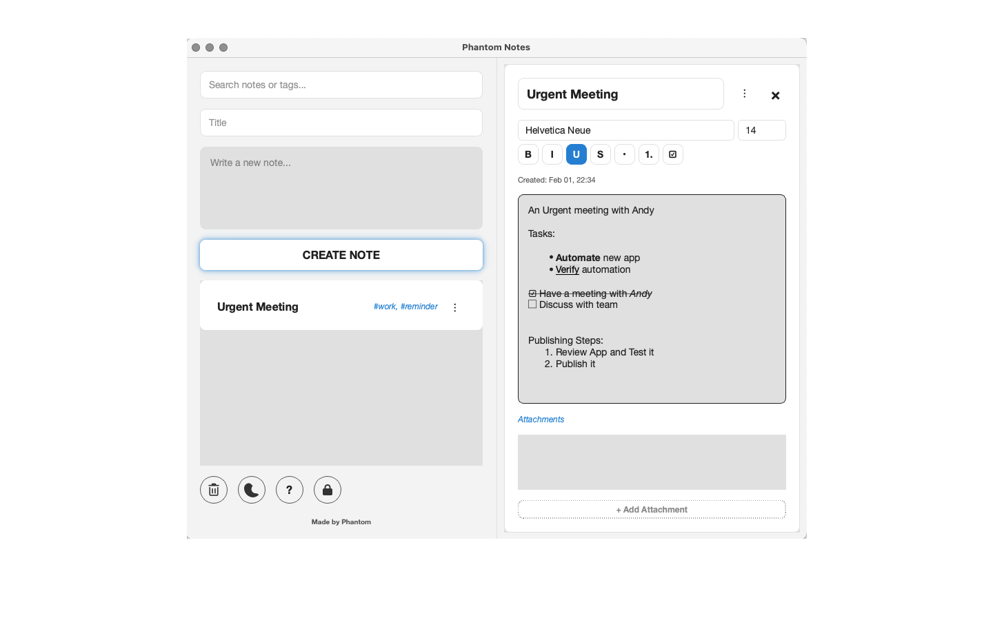 Phantom Notes - Main product screenshot demonstrating key features and user interface