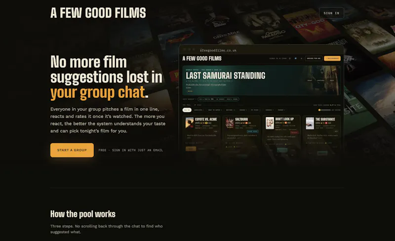 A movie recommendation tool screenshot 5