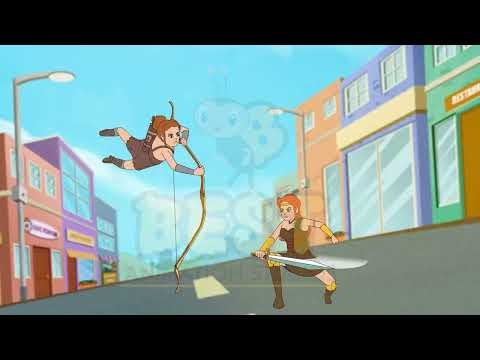 Enyo and Artemis fight Animation Video gallery image