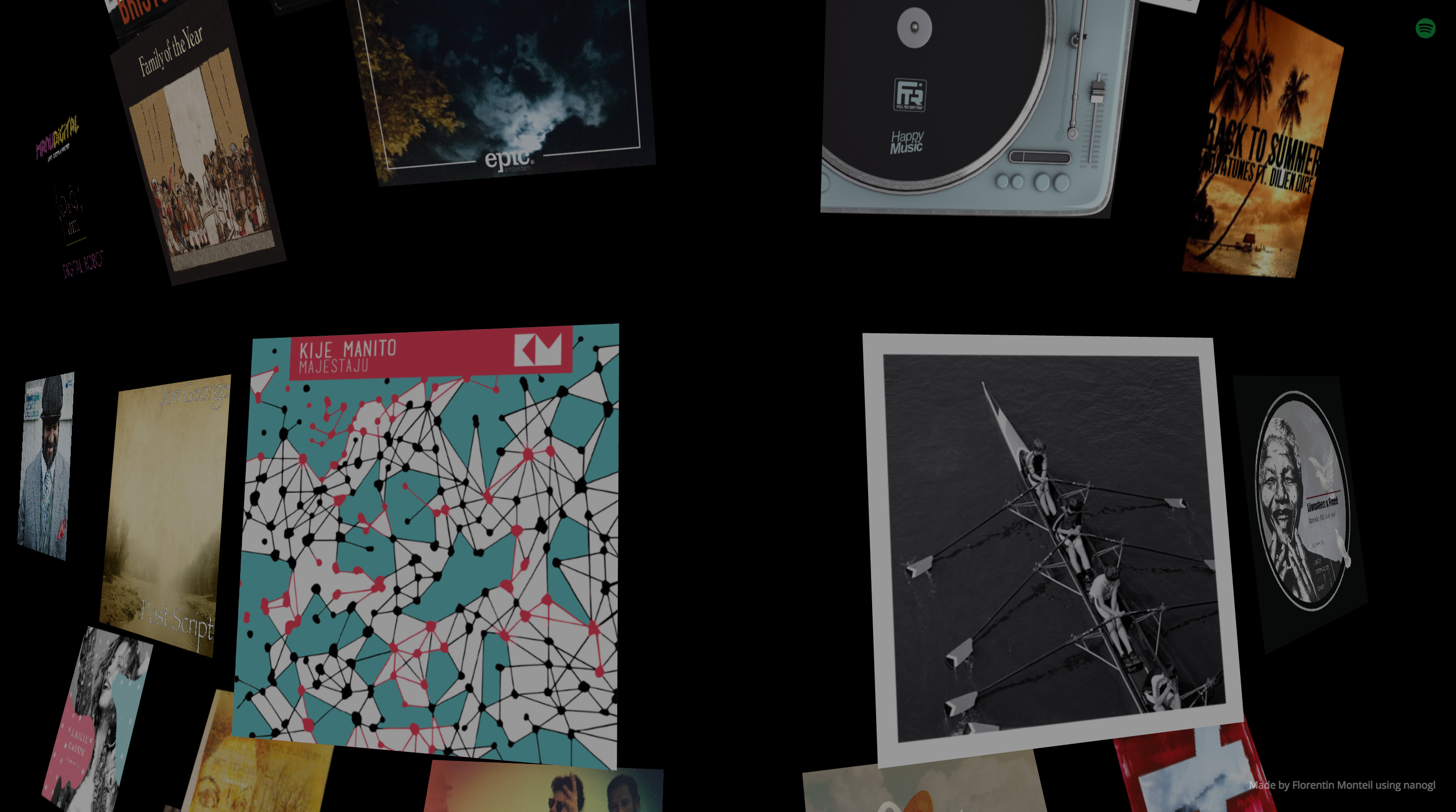 3D explorer for Spotify Discover Weekly gallery image