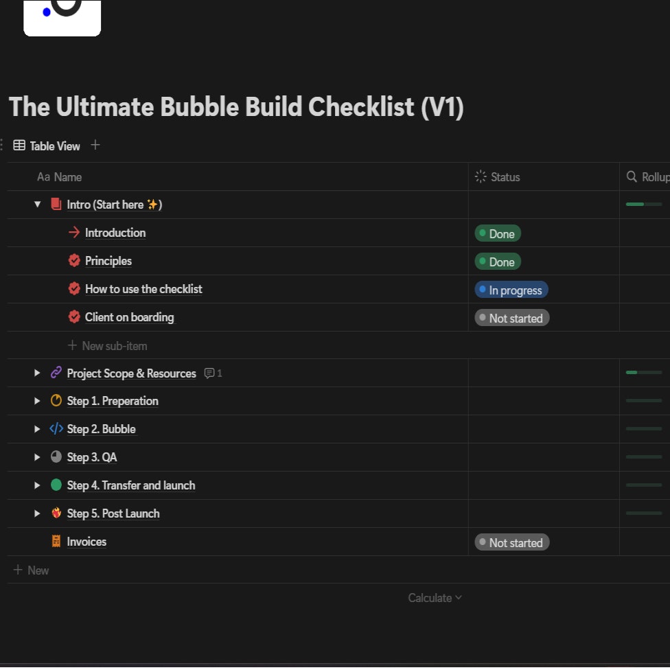 The Ultimate Bubble Build Checklist