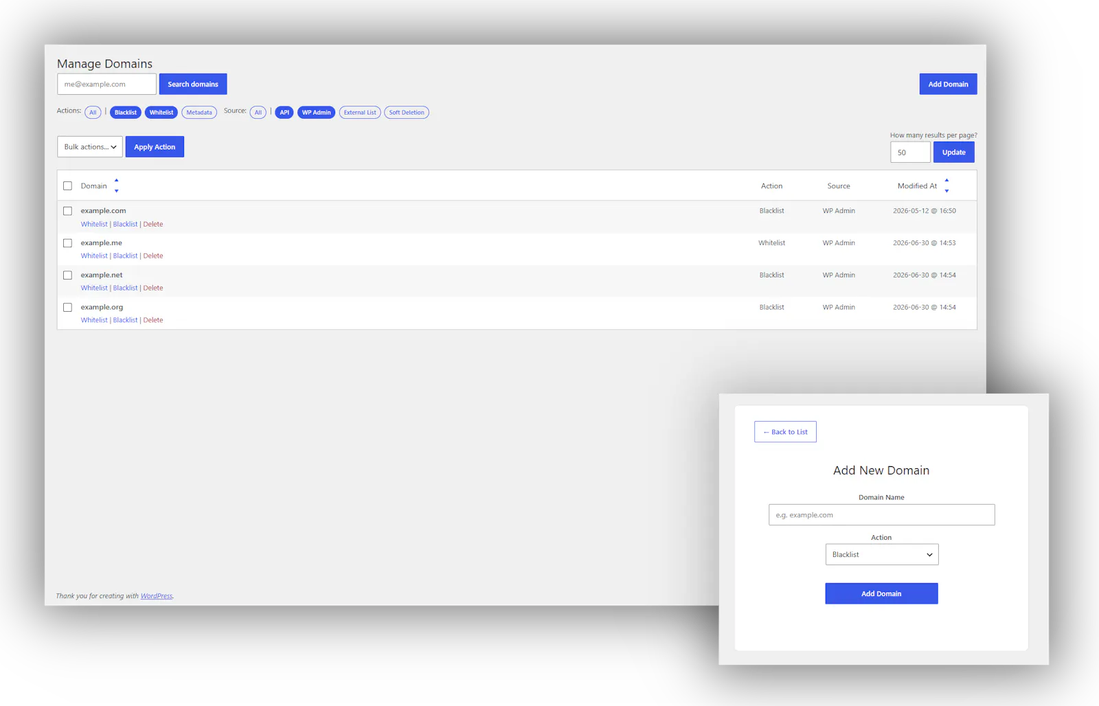 Email Validation and Blocklist screenshot 1