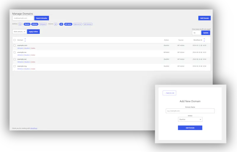 Email Validation and Blocklist screenshot 1