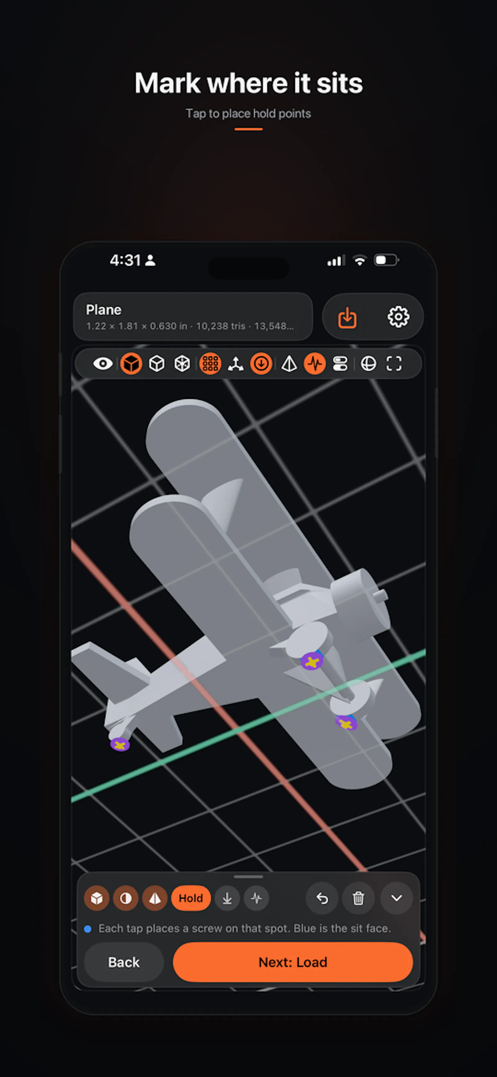 Breakspot: 3D Print strength analysis screenshot 3