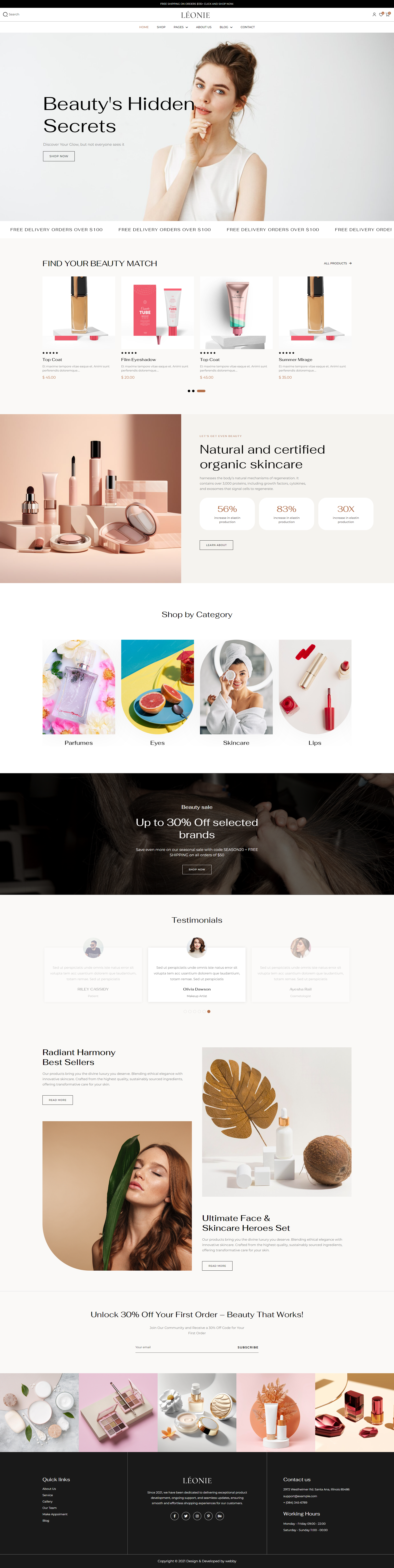 Leonie: Beauty Salon Website Template media 7
