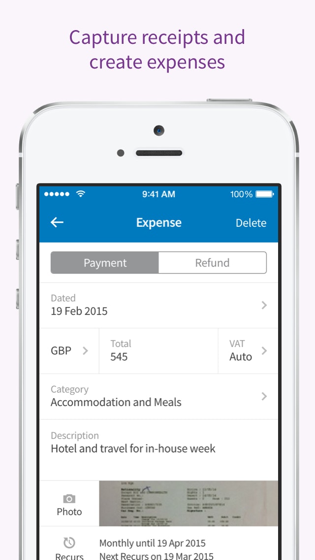 FreeAgent for iOS gallery image