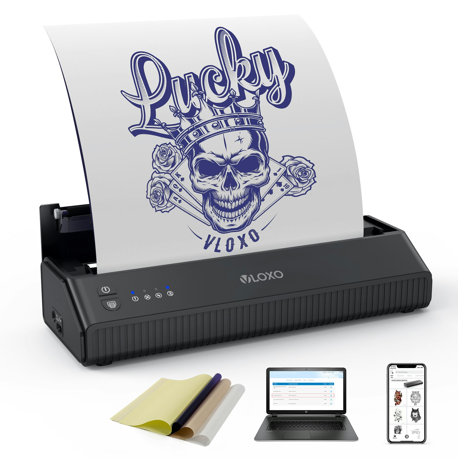 2023 Impresora de plantilla de tatuaje Bluetooth media 6