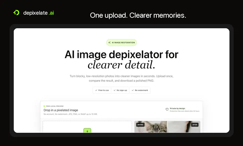 depixelate.ai screenshot 1