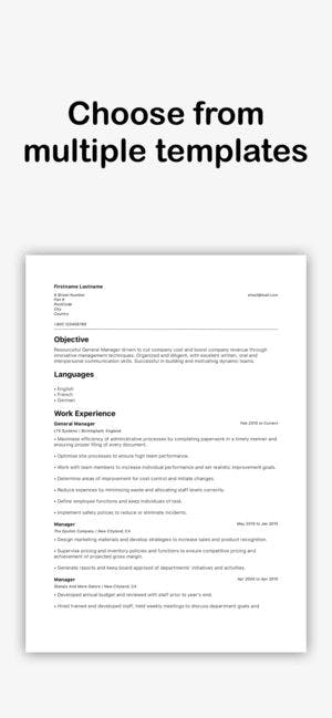 Powerful professional resume creator on iOS media 2