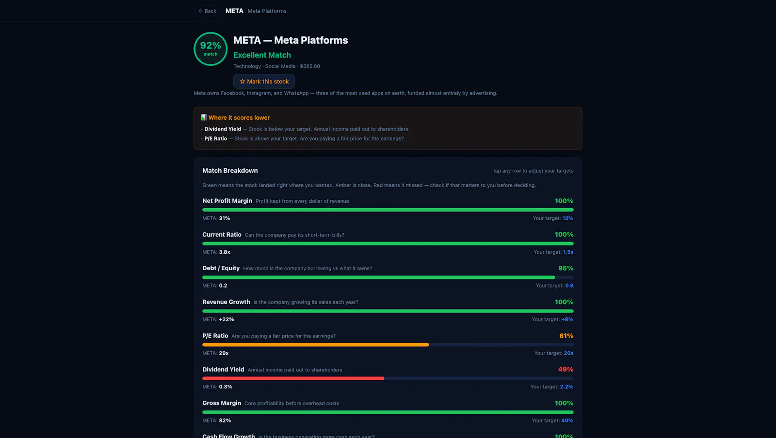 StockMatch screenshot 2