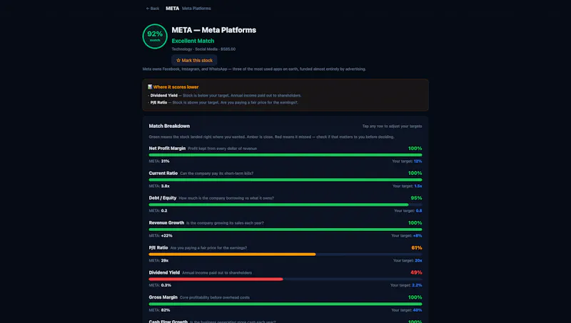 StockMatch screenshot 2