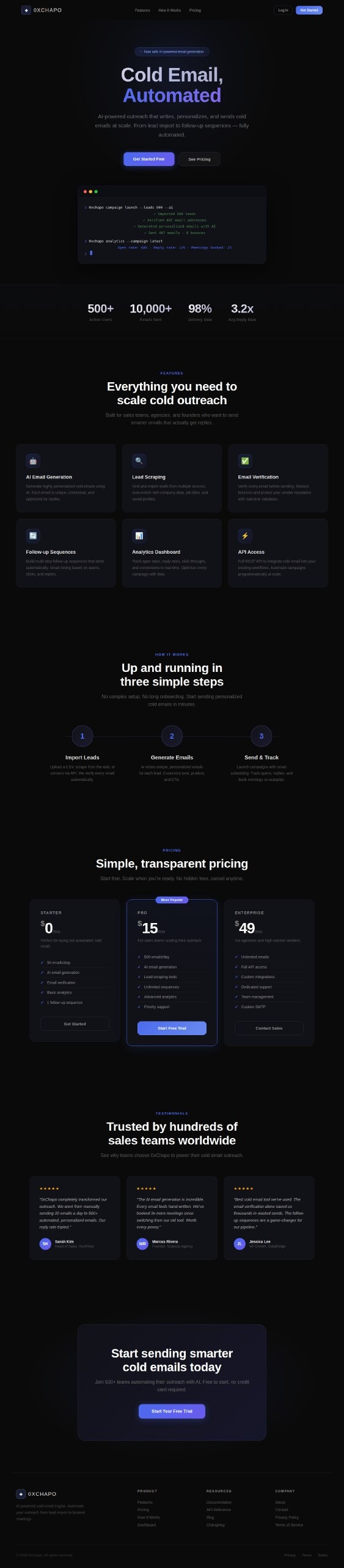 0xChapo — Cold Email, Automated gallery image