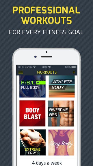 Workout app gallery image