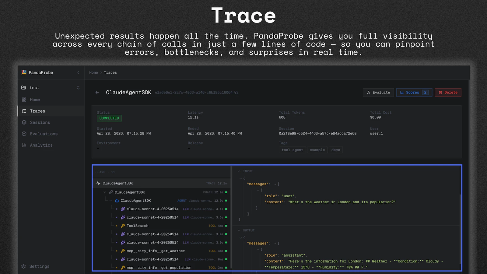 PandaProbe screenshot 3
