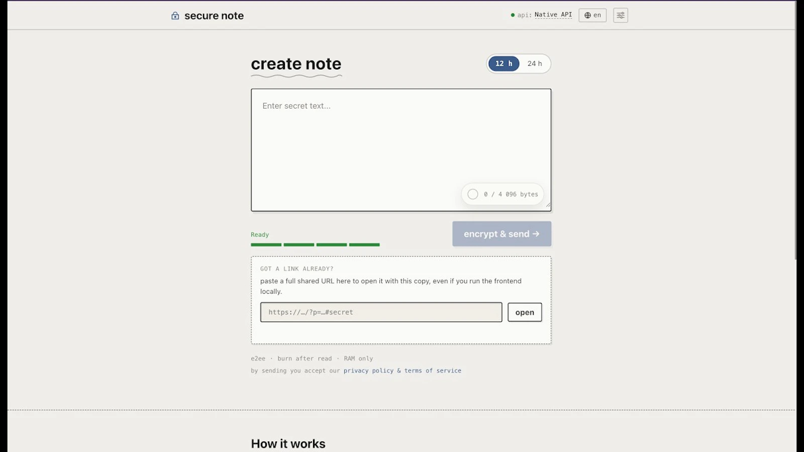 SecNote screenshot 1 (video preview)