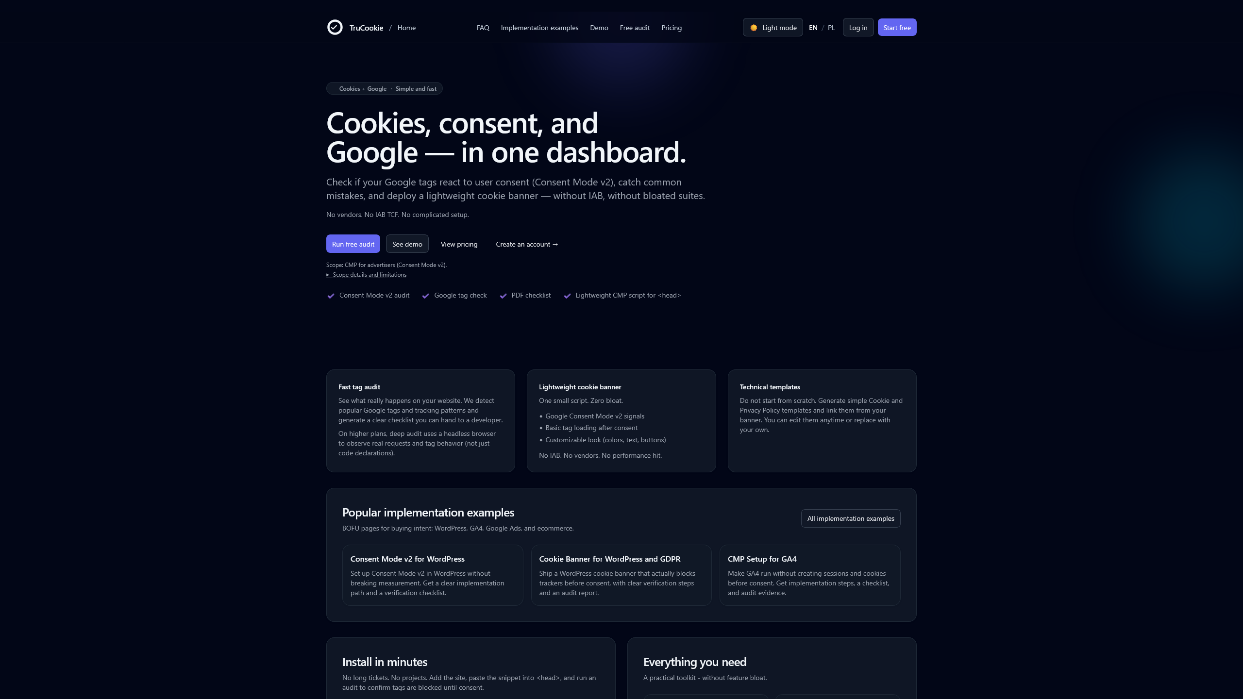TruCookie - Main product screenshot demonstrating key features and user interface