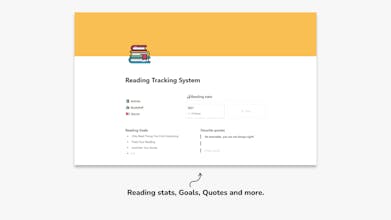 Notion Reading Tracker System gallery image