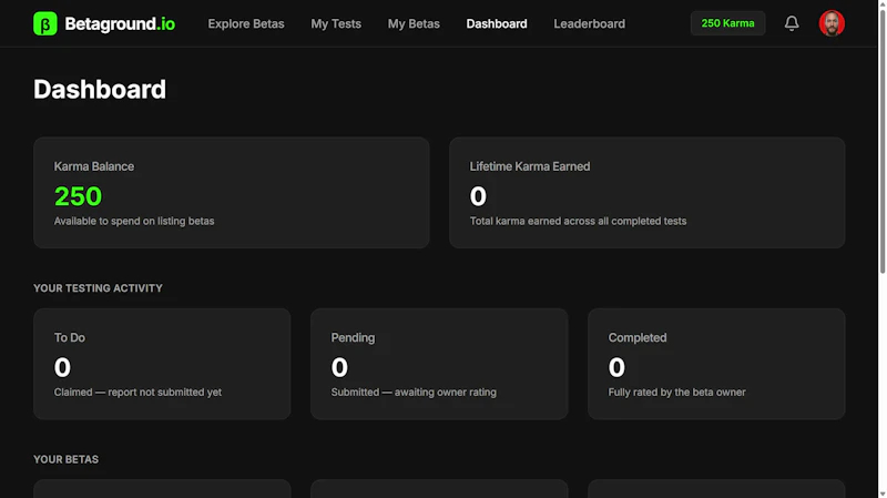 Betaground screenshot 4