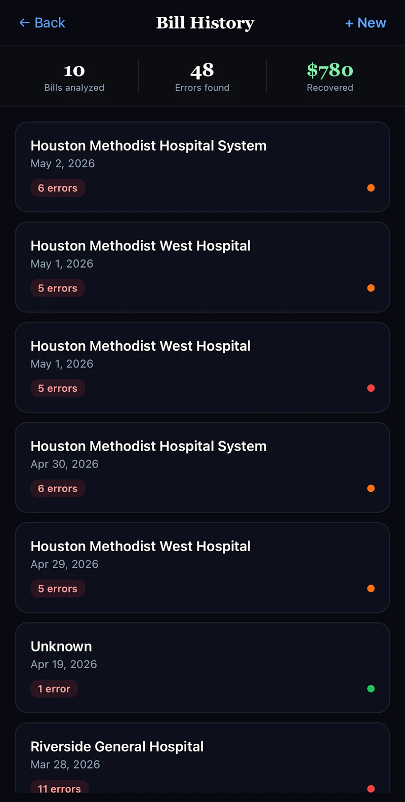 MedBillAI screenshot 2
