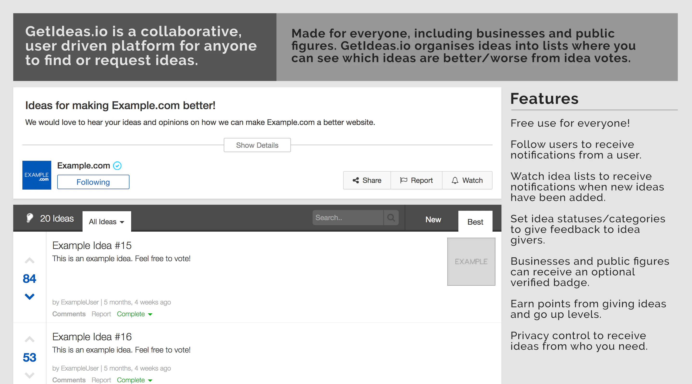 GetIdeas.io 💡 - Get Ideas For Anything Image