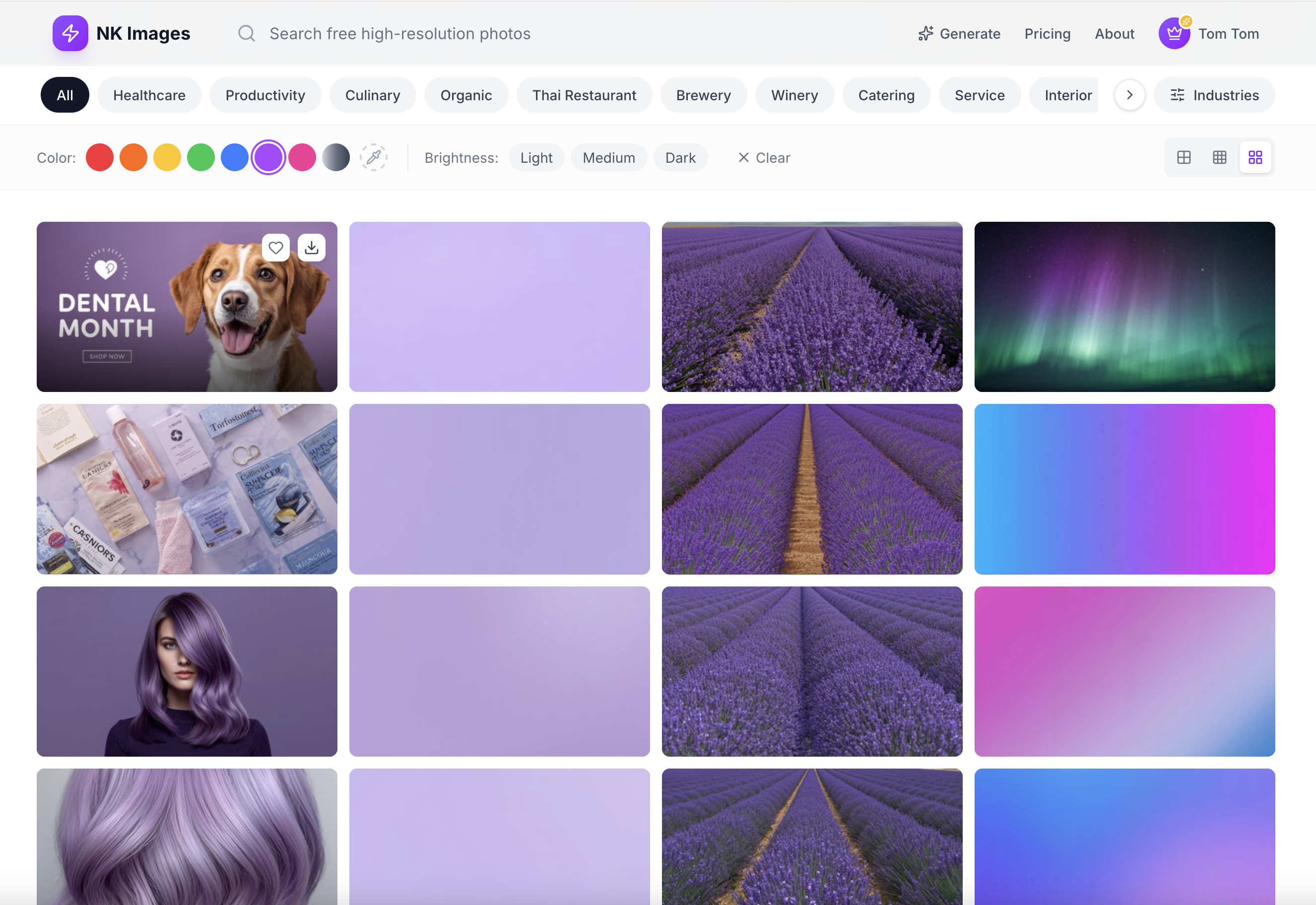 NK Images - Screenshot 2 showing product features and functionality