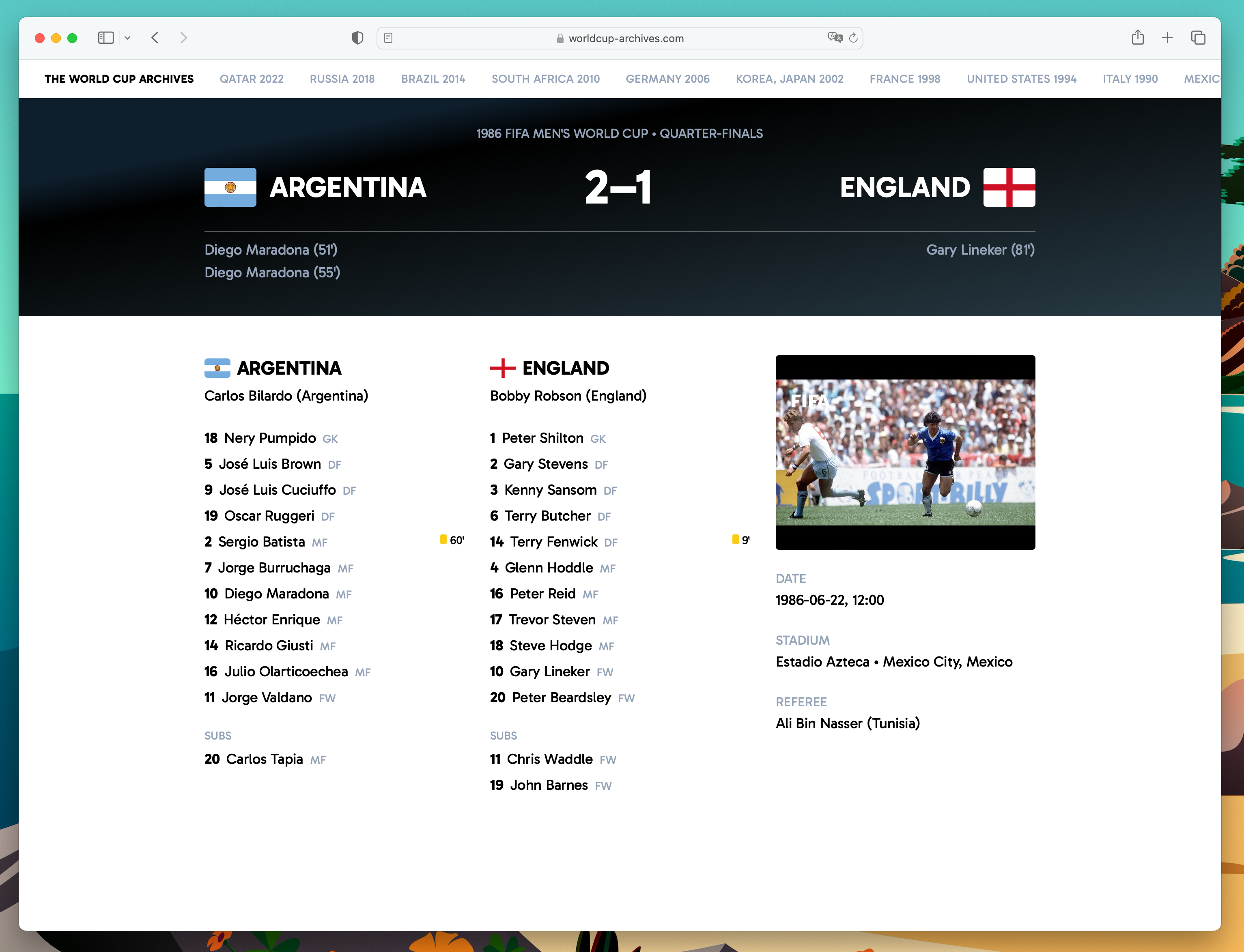 Mídia 2 de Os arquivos da Copa do Mundo - Explore a história da Copa do Mundo da FIFA