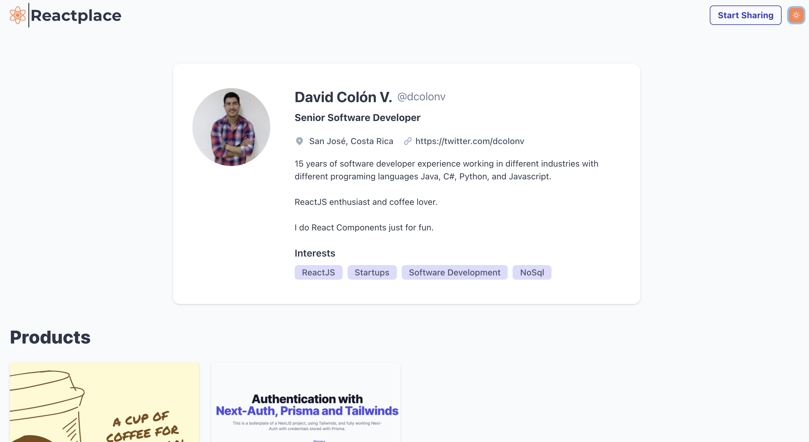 React Marketplace gallery image