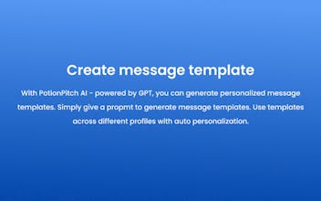 Captura de pantalla de PotionPitch AI en acción: el navegador Chrome de un usuario muestra mensajes de ventas personalizados y estructurados.