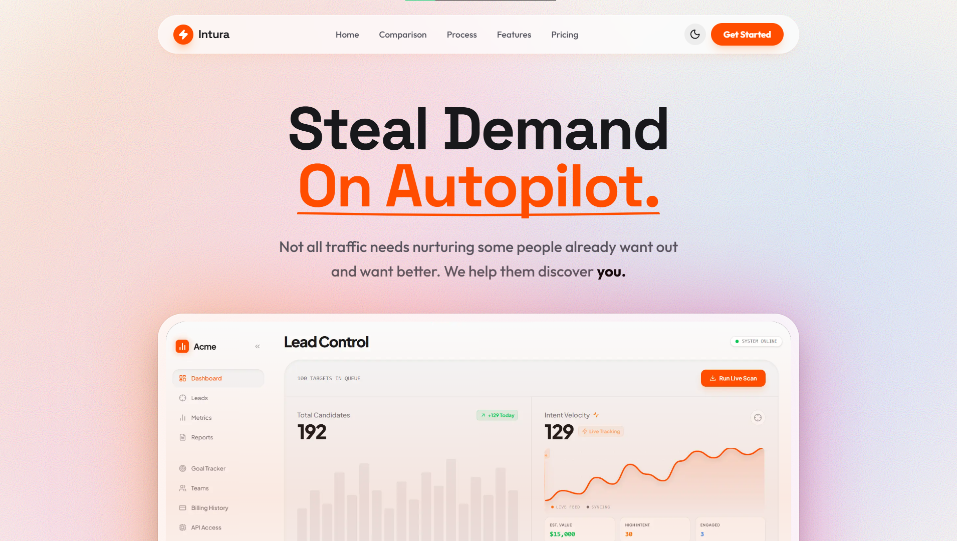 InturaHQ - Main product screenshot demonstrating key features and user interface