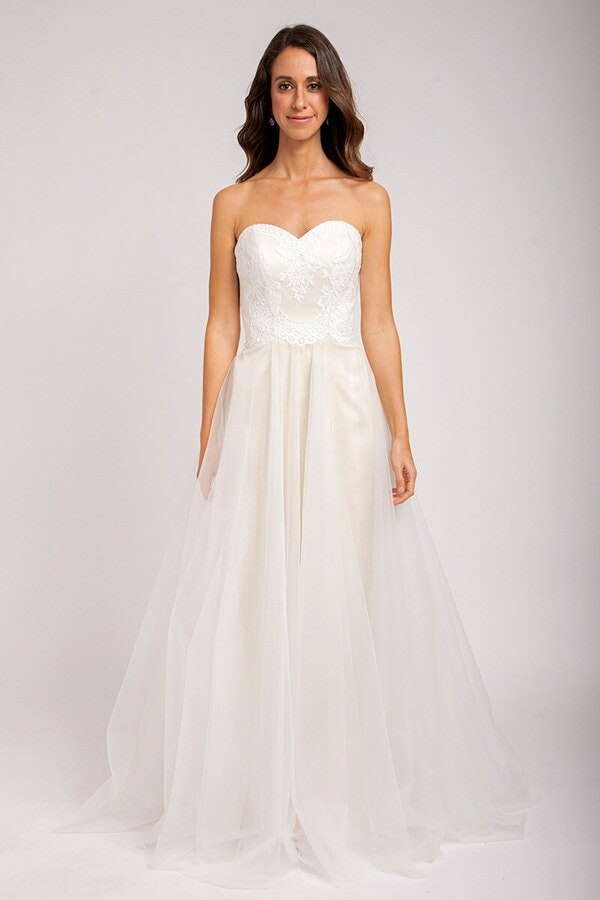 Adeline Embroidered Tulle Wedding Dress